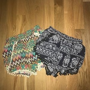 Pompon High Waist Boho Shorts Bundle!